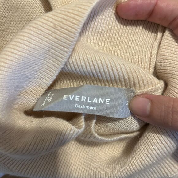 Everlane Cashmere Sweater Raglan Mock Neck Pullover Light Blush Pink Small Women - Picture 7 of 10